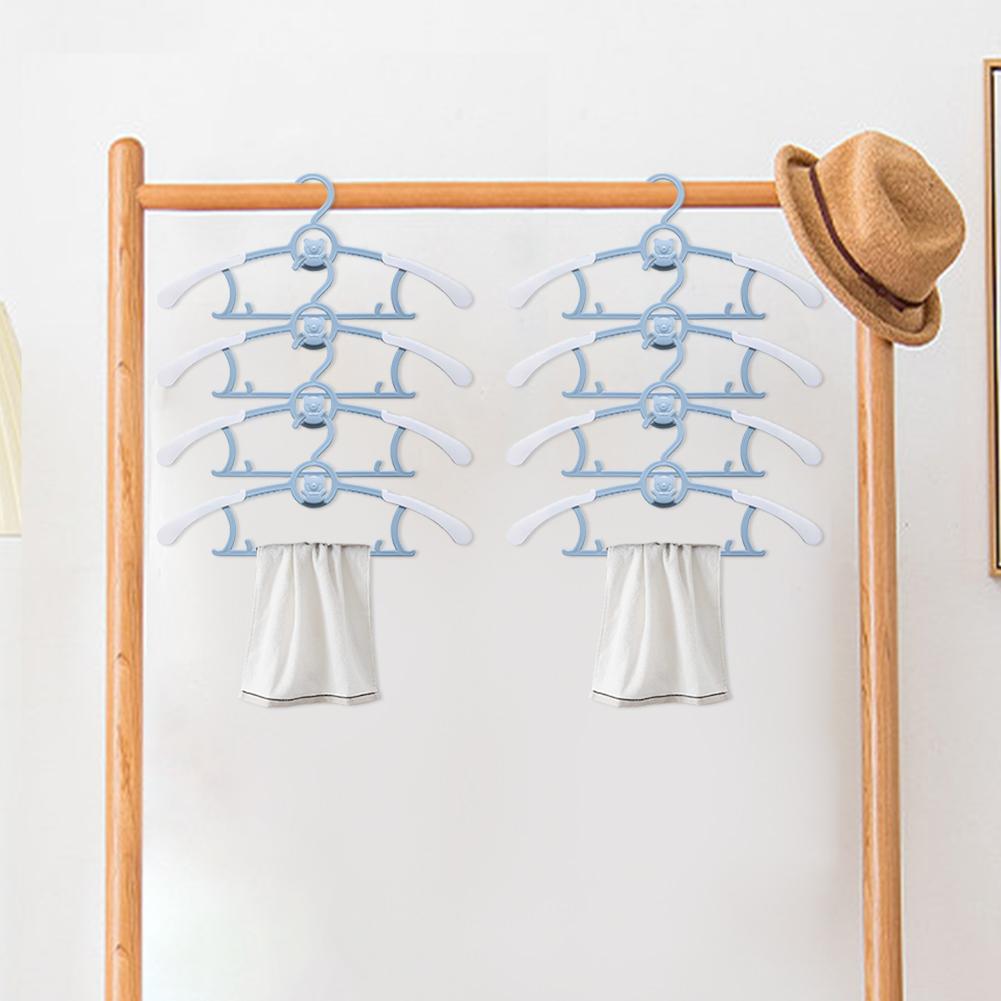 10pcs Non-slip Baby Clothes Hanger Adjustable Storage Hangers Cute Kids Clothes Organizer Closet Children Baby Coats Rack