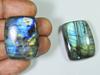 Blue Labradorite Octagon 2Pcs Cabochon Loose Natural Gemstone 32-34MM SK-1330