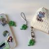 Original Green Leaf Lucky Phone Charms Pendant Cute Keychain Accessories For iPhone 12 CCD Camera Schoolbag Ins Korea