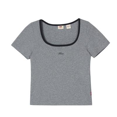 Levis Slim Lässig Vielseitig Mode Atmungsaktiv Figurbetont Kurzarm T-Shirt Damen Oberteile 0019T-0006