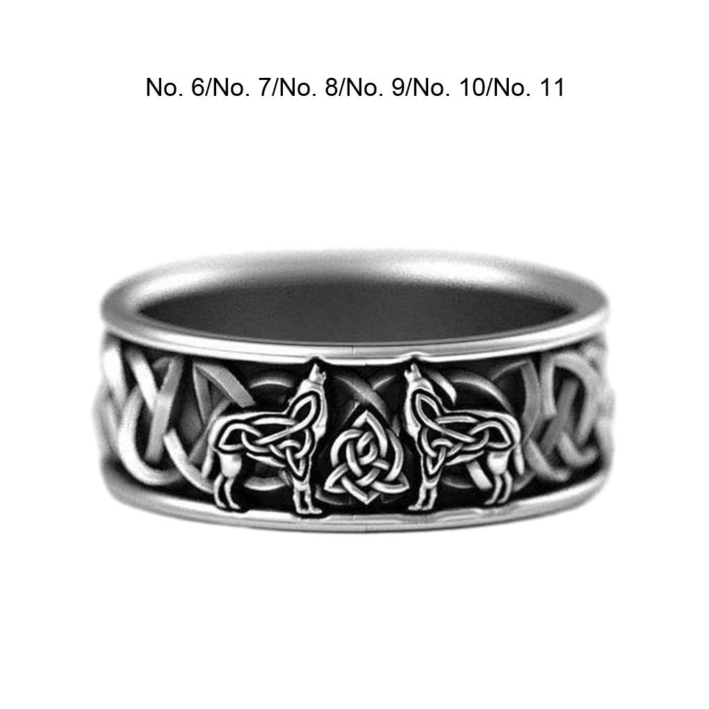 Alloy Fashionable Wolf Men Ring Statement Ring Accessories Vintage Metal Rings Wolf Ring For Men