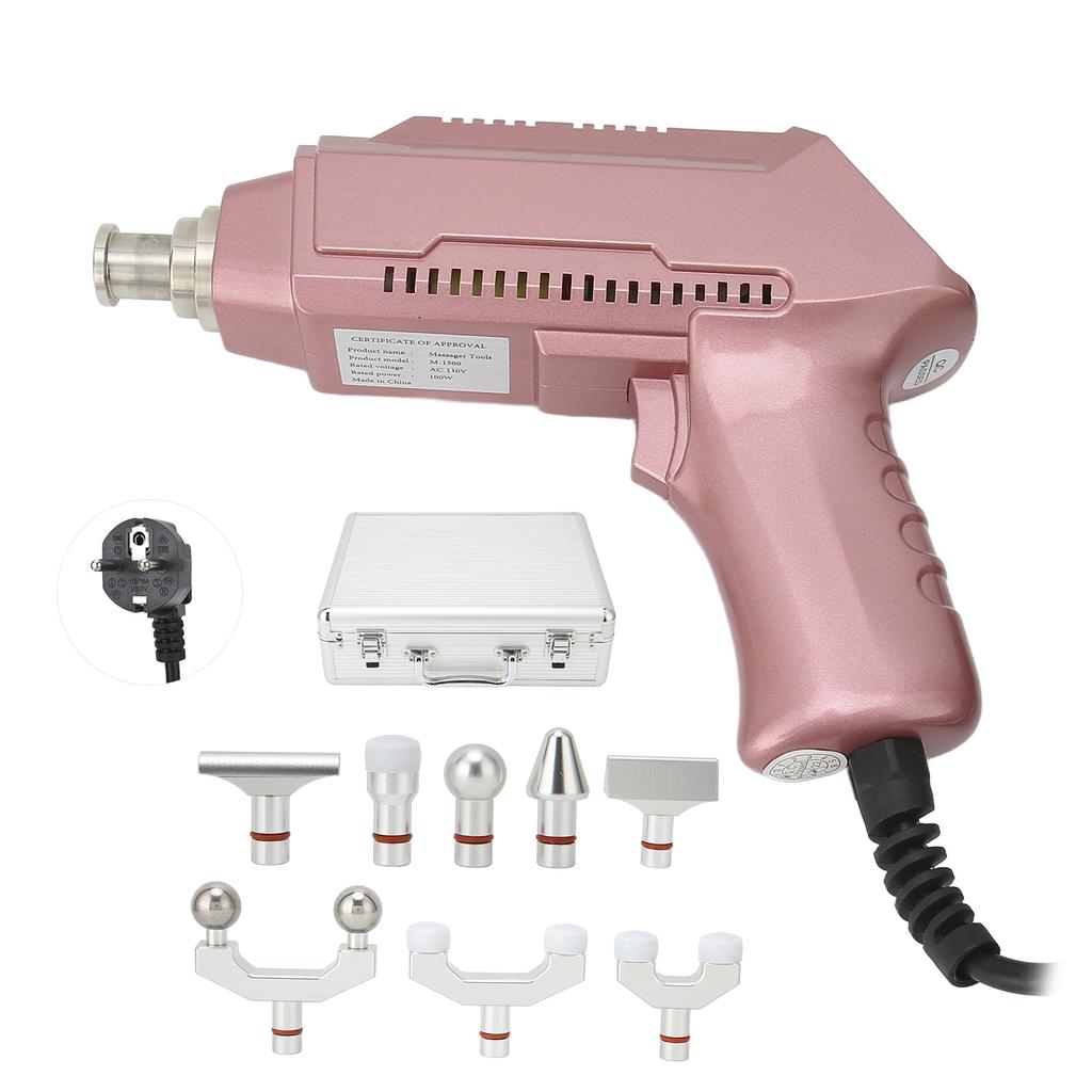 Electric Spine Chiropractor 30 Gears Handheld Chiropractic Adjustment Tool with 8 Changeable Heads