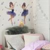 Cartoon Two Ballet Girls Note Children's Room Home Wall Decoration Stickers