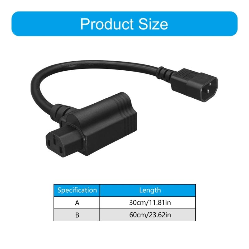C14 To C13 5-15R Splitter Power Cord Extension Cable IEC 320 C14 Male To 5-15R Female Splitter Adapter Cable Cord