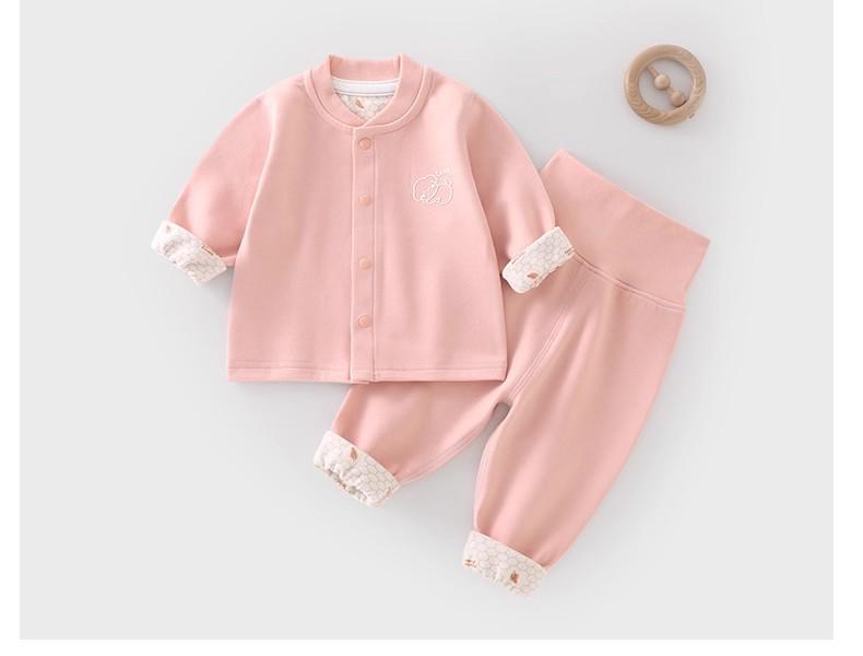 Baby Thermal Underwear Set: Cozy Top & High-Waist Bottoms for Autumn/Winter