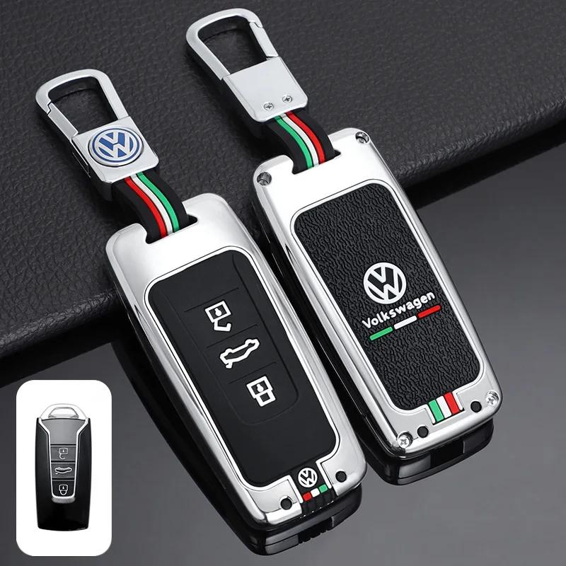 

VW GTI GOLF 2026 Hot For VW VOLKSWAGEN Zinc Alloy+Silicone Car Key Bag Smart Remote Keychain For Volkswagen VW Touareg 2018 2019
