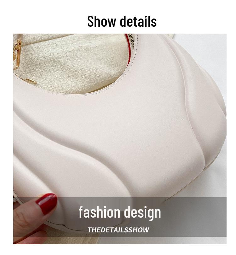 Autumn 2025 Women's Soft Leather Shoulder Bag - Trendy Niche Design, Versatile Underarm Bag for Commuting