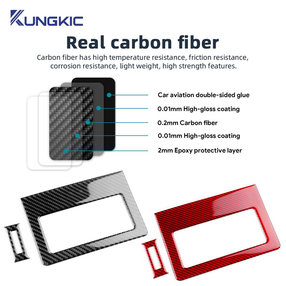 Real Soft Carbon Fiber For Toyota Camry 2018 2019 2020 2025 2025 2025 2025 LHD RHD Car Rear Air Outlet Panel Interior Trim