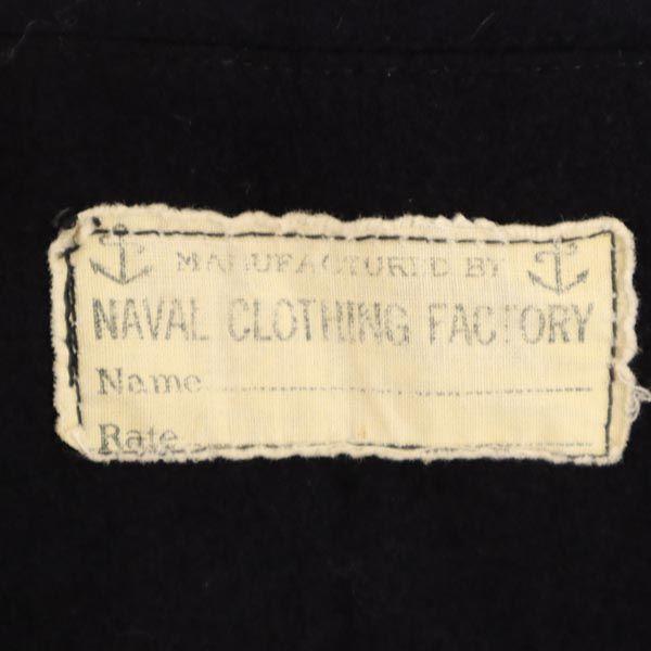 NAVAL CLOTHING FACTORY 60s Wool Sailor US NAVY United States Navy Long Sleeve Military Shirt Men's Used