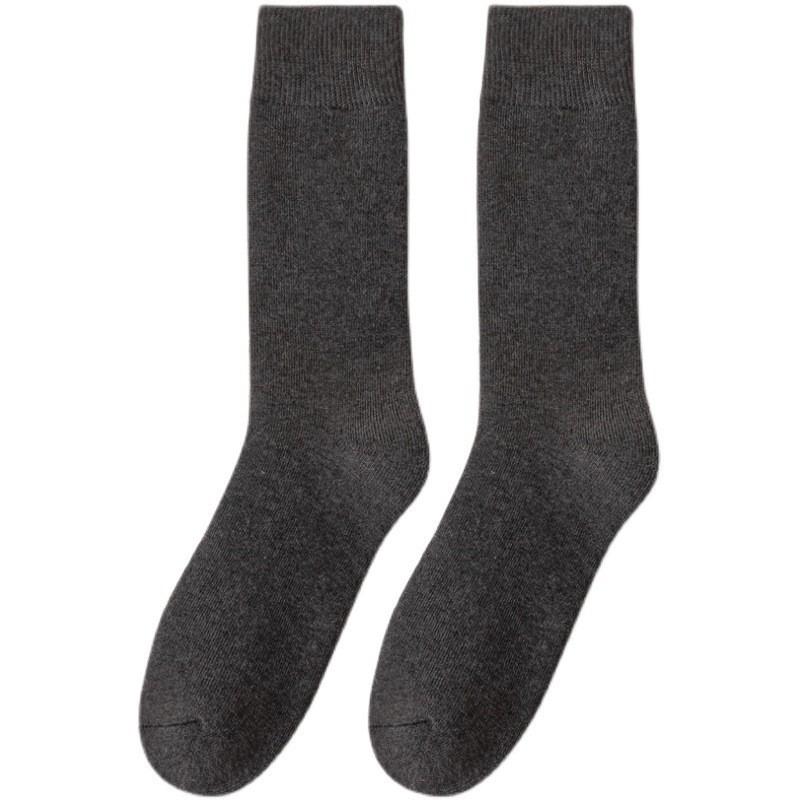 Female Autumn and Winter Thickened Plush Ring Warm Towel Bottom Long Leg Socks