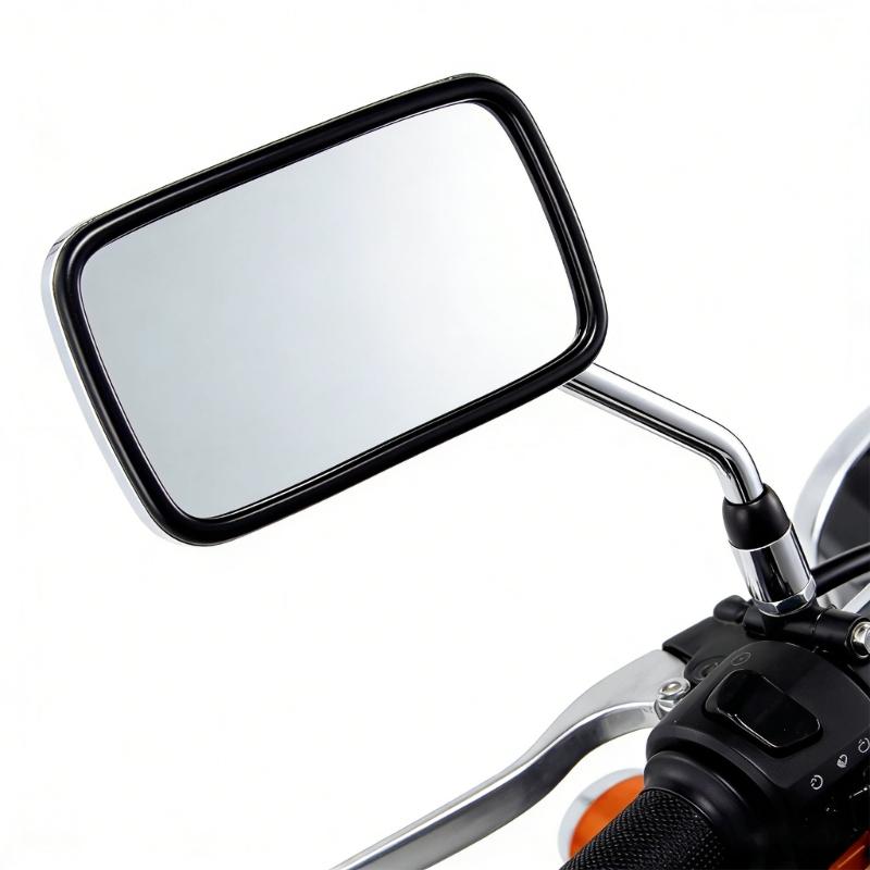 Motorcycle Rearview Mirror 10mm with 360 Rotation Aluminum Frame Antislip Surfaces for Street Bikes