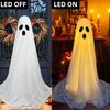 Yousheng Halloween Dekorationen für Außen DIY Großer Beleuchteter Weißer Stoffgeist mit LED Lichterkette für Zuhause Veranda Hofdeko