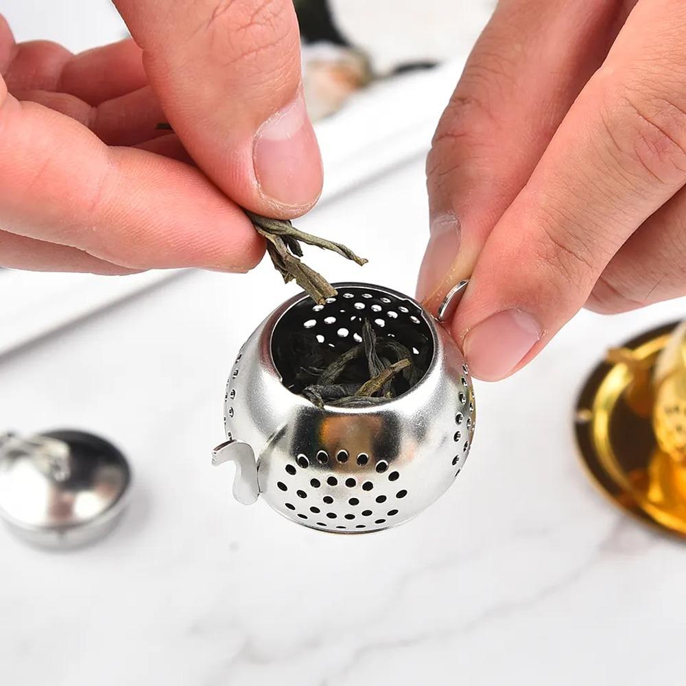 Tea Strainer Teapot Shape Loose Tea Infuser Stainless Steel Strainer Herbal Spice Filter With Dish Filter Teaware Accessories