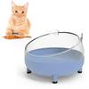 Pet Bowl Prevent Slip 4 Feet Raised Removable Burr Free Cute Cat Puppy Dish for Food Water Blue