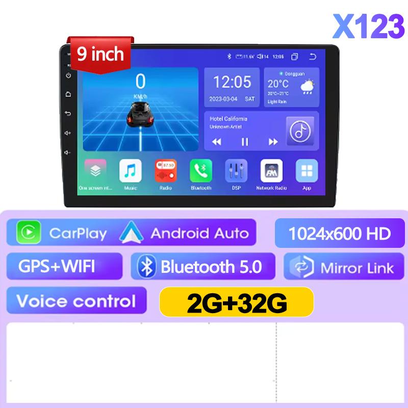 7 9 10 Inch Smart Car Android 13 Car Radio Androidauto Carplay 2 Din GPS Audio Automotive Multimedia Player Intelligent System