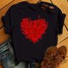 Women T Shirt Aesthetic Butterfly Love Heart Graphic Print Female Tshirt Clothing Summer Fashion Short Sleeve Kawaii T-Shirt