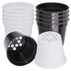 10Pcs Mini Circular Plastic Succulent Seedling Pots Lightweight Reusable Plant Nursery Pots for Indoor Tabletop Cultivation