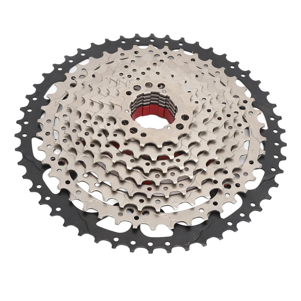 10 Speed Cassette Flywheel Aluminum Alloy 12?50T Hollow Design Silent Bicycle Freewheel for Bikes