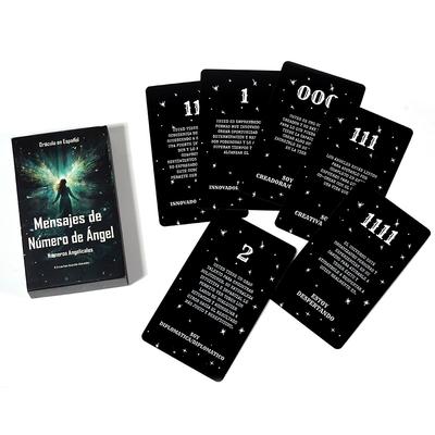 Angel Number Messages Oracle Cards with Gilded Edges In Spanish Language 53 Pcs Cards 10.3*6cm
