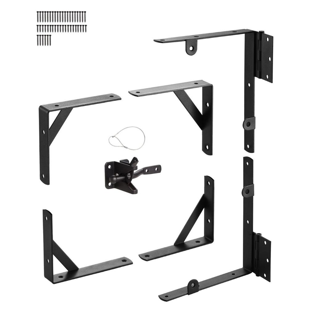 Gate Corner Brace Bracket Anti Sag Gate Frame Hardware Kit Iron Black