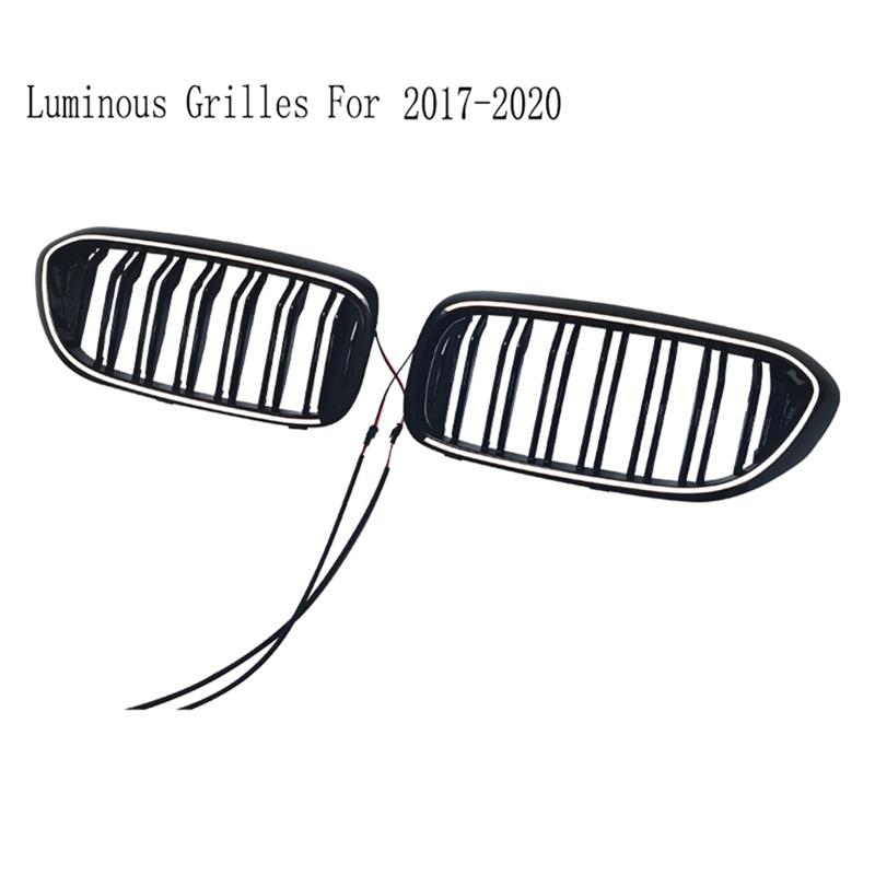 Para BMW Serie 5 G30 2017-2020 Parrilla Delantera de Riñón Luz LED Parrilla Luminosa de Carreras Piezas de Repuesto