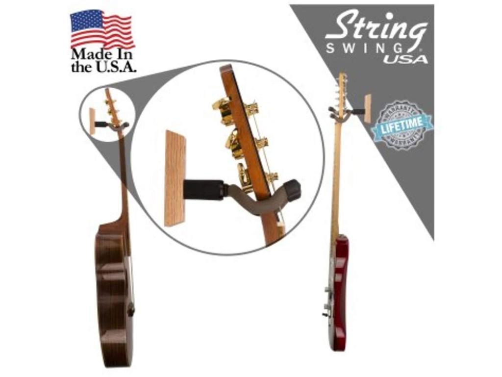 String Swing CC01K Guitar Hanger Mounting Bracket Holder for Acoustic Electric Cherry - - Wall-Mounted & & Guitars,