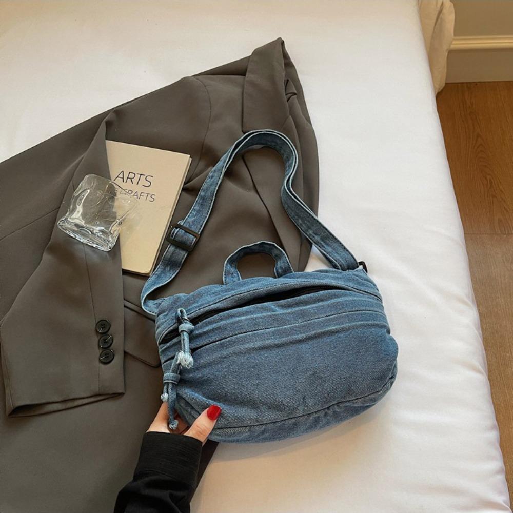 

Сумка ретро джинсовая сумка сумка под мышкой сумка из вареного денима модная пикантная сумка через плечо для девушки шоппинг синий