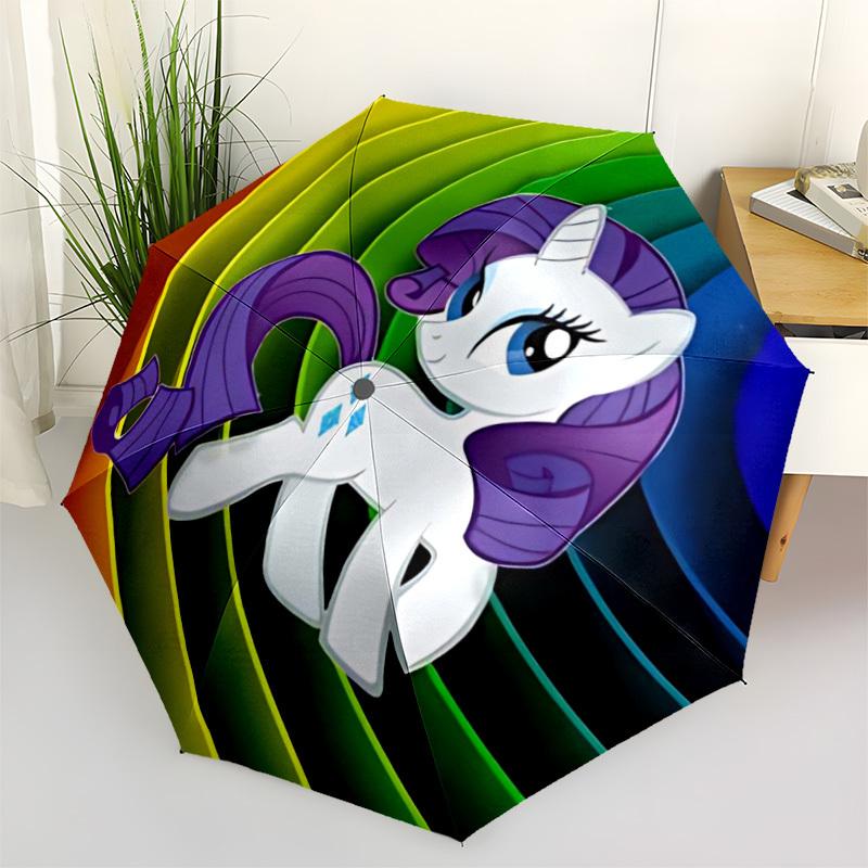 

1pc My Little Pony Automatic Open/Close Umbrella - Compact Travel Umbrella with 8-Rib Durable Frame, Lightweight & Portable yy251023015