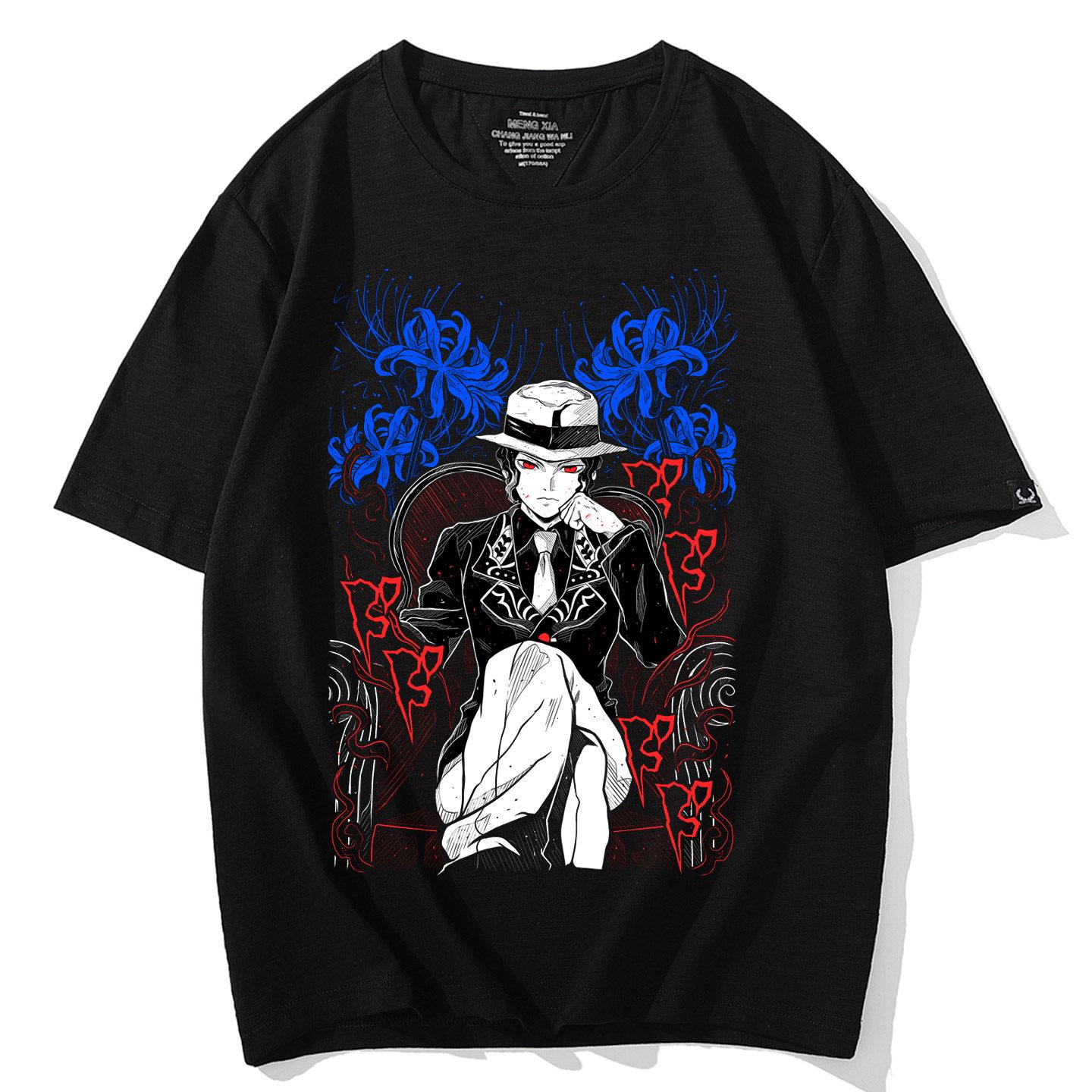 ZX Ghost Slayer Blade Tshirt for Men and Women Anime Peripheral Half Sleeved Ghost Dance Tsuji No Tragedy Short Sleeved Summer 4XL
