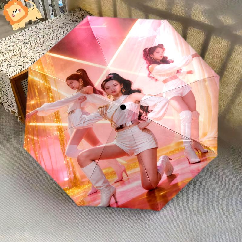 Vibrant Fashion Playful Elegance Folding umbrella Suitable for all seasons 8 paraphenoid bones Sun umbrella printing Gift