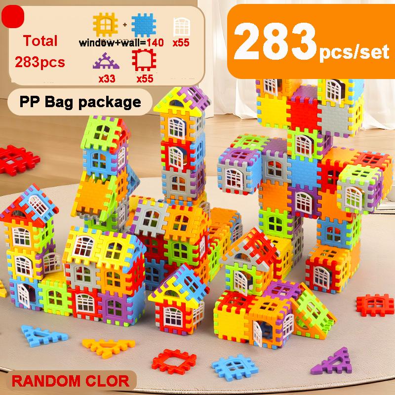 DIY Large Size Building Blocks Toy Simulated House Window with Big Capacity Storage Box Football Shape Small Seat Gifts for Kids