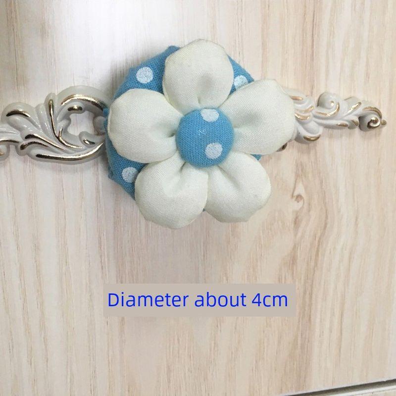 

Дверь шкафа Дверь ящика круглая ручка ручка перчатки защита от столкновений статика бытовая ткань хлопок сферический замок защитная крышка Small round drawer handle-flower blue