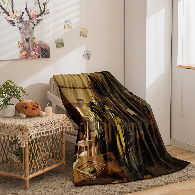 Transformers Series Flannel Blanket 2D Printed Sofa Blanket Thickened Blanket