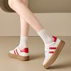 Autumn and winter new retro board shoes women's versatile platform sports casual white shoes