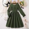 Girls' Autumn Princess Dress (6-12 Years) - Stylish Long Sleeve Skirt