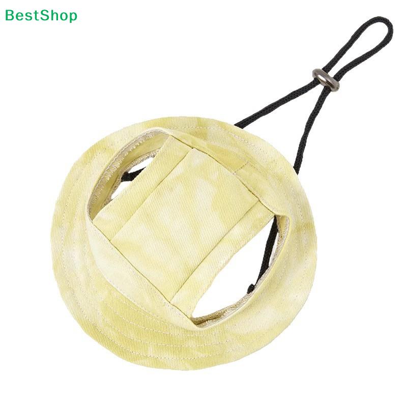 Breathable Pet Bucket Hat – UV Protection Sun Hat for Small Dogs with Ear Openings