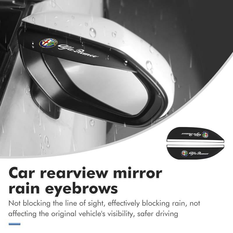 2026 Varm Alfa Romeo For Alfa Romeo 2 stk Bil Speil Regn Øyenbryn Solskjerm Skygge Deksel Regnfull Skjold Vakt 159 Giulietta