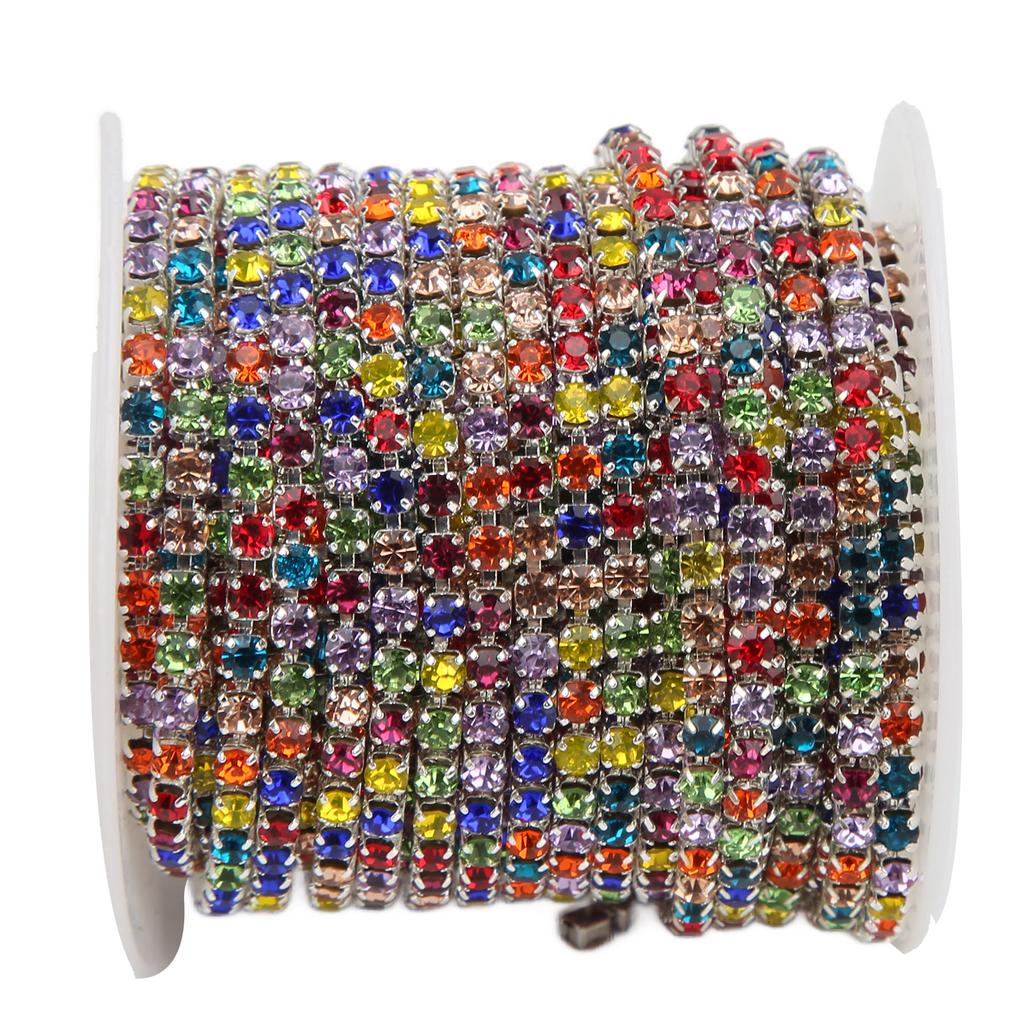 Rhinestone Trim Colorful Glittering 10 Meters Rhinestone Trim for Household DIY Craft Clothes