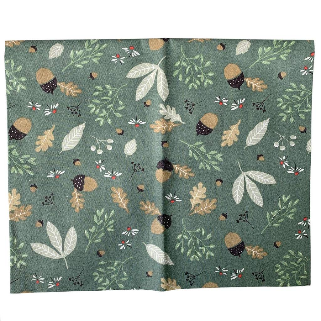 Floral Print Fabric 46x56cm Pine Cone for and Other Stylish 7-Piece Set, (Green, Pattern), Patchwork, Crafts, Crafts.