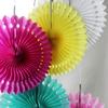 5pcs 25cm Tissue Paper Cut-out Paper Fans Pinwheels Hanging Flower Paper Crafts for Showers