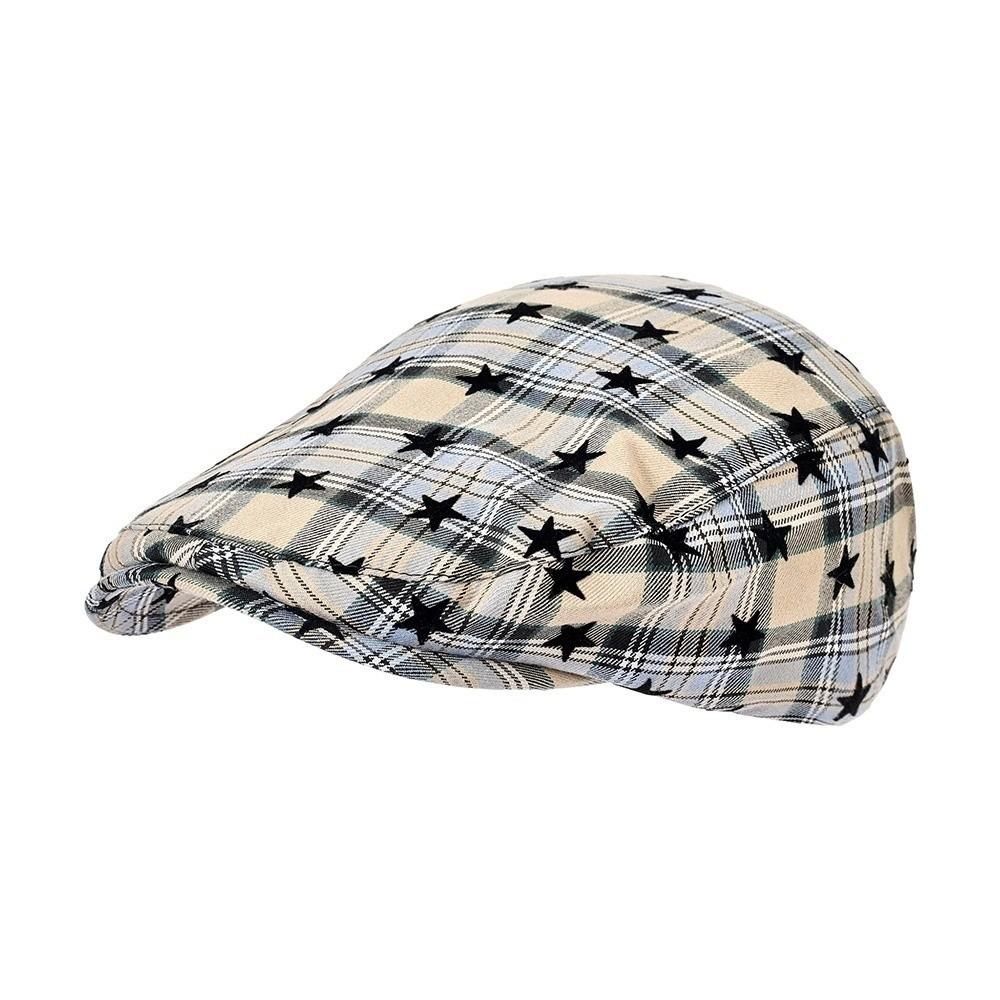 Y2k Plaid Women's Beret Vintage Painter Cap Trend Newsboy Cap  Streetwear