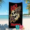 Customizable personalized beach towels Slayer band themed designs.Suitable for the beach, yoga, sports;ideal as beach accessories