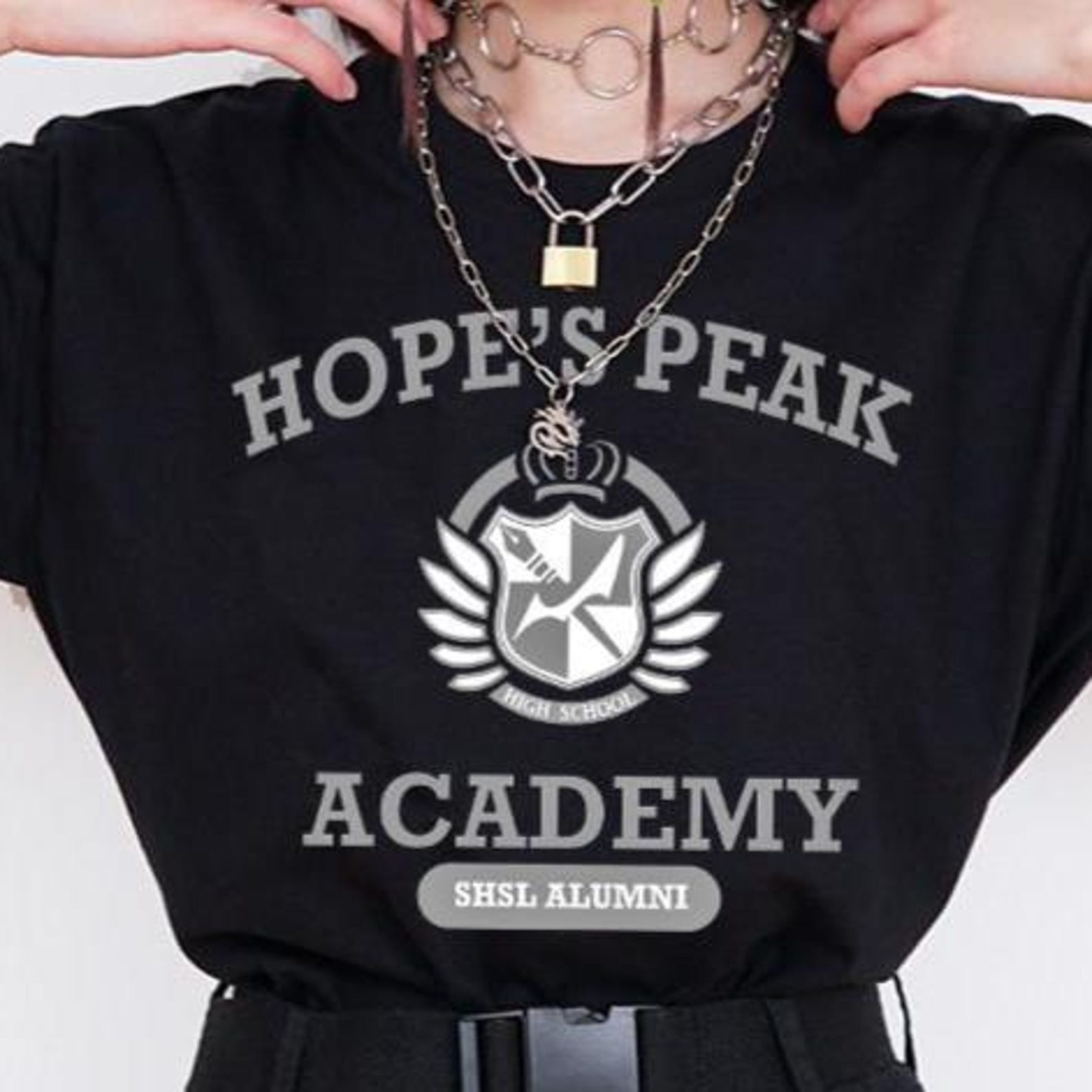 Hope s Peak Academy Danganronpa T-Shirt – Anime Cosplay Shirt 3XL