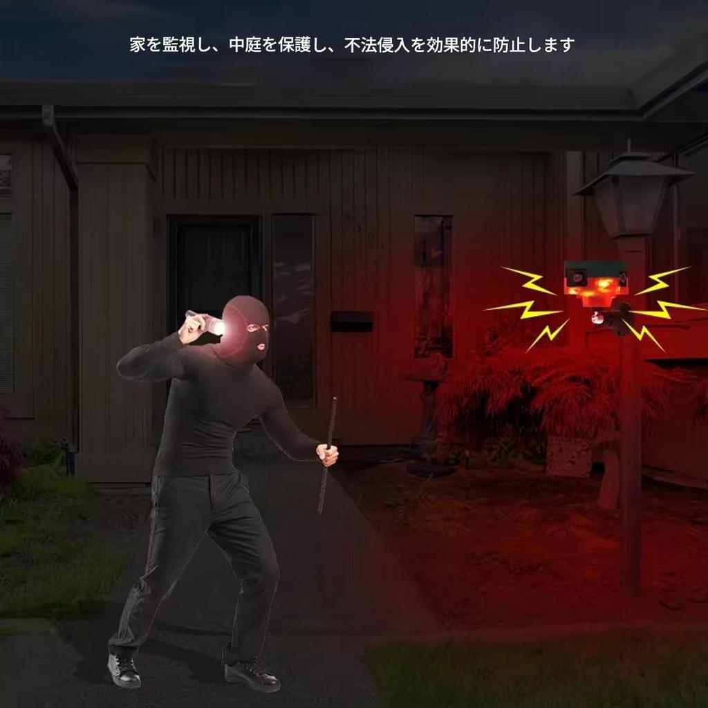 TOPINCN Outdoor Motion Alarm Siren, IP55, 129db Siren with 360-Degree Detection and Recording, for Homes, Yards, and Villas