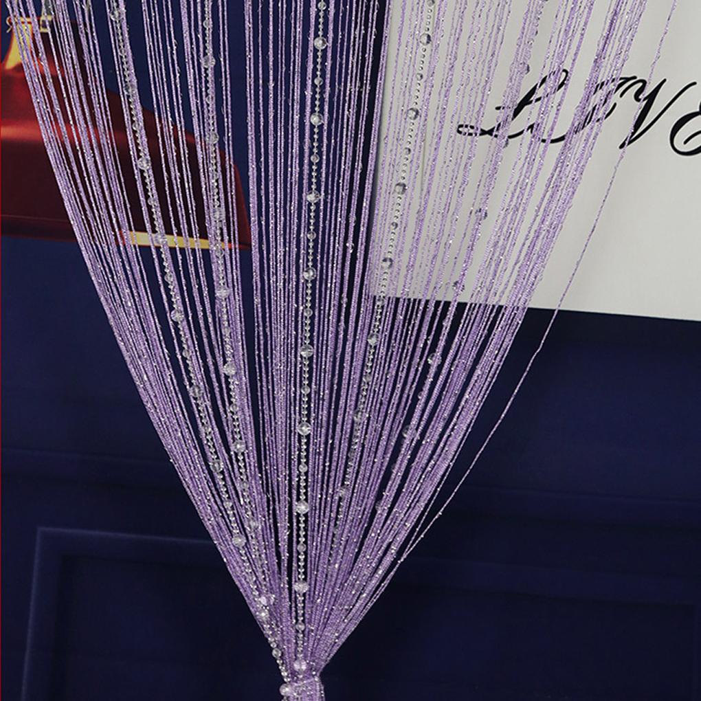 Polyester Elegant Crystal Bead Door Curtain For Bedroom Partition Wedding Or Room Decoration