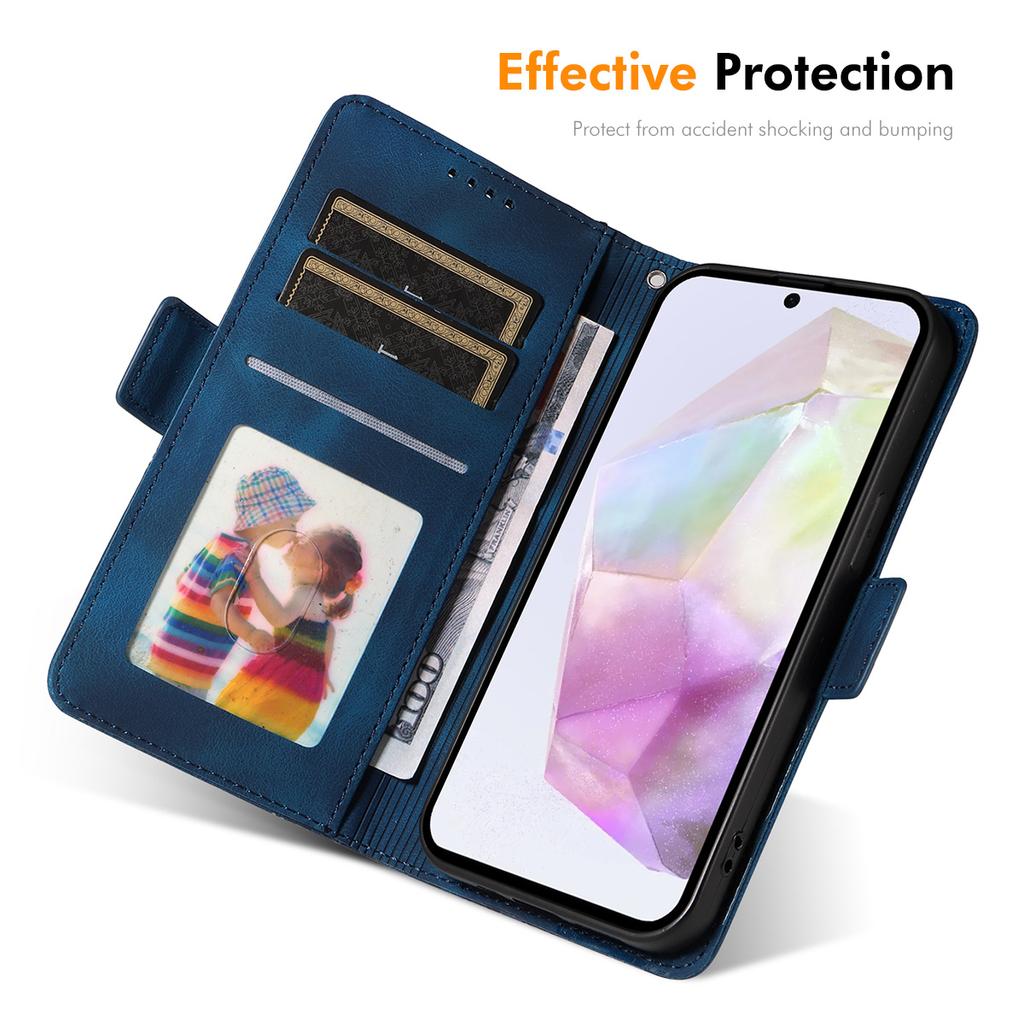 For Samsung Galaxy A56 5G/Galaxy A36 5G Wallet Case ENKAY Imprint PU Leather Phone Stand Cover with Tempered Glass