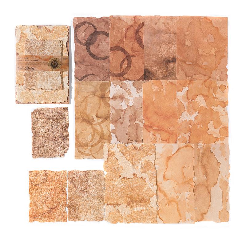 

Mo Mo Zhi Jian Retro Journaling Paper: Light and Shadow Series, 28 Sheets, 6 Styles for DIY Decoration.