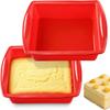2PCS Heat Resistant Silicone Square Brownie Pan Flexible Dessert Baking Mold  Lasagna