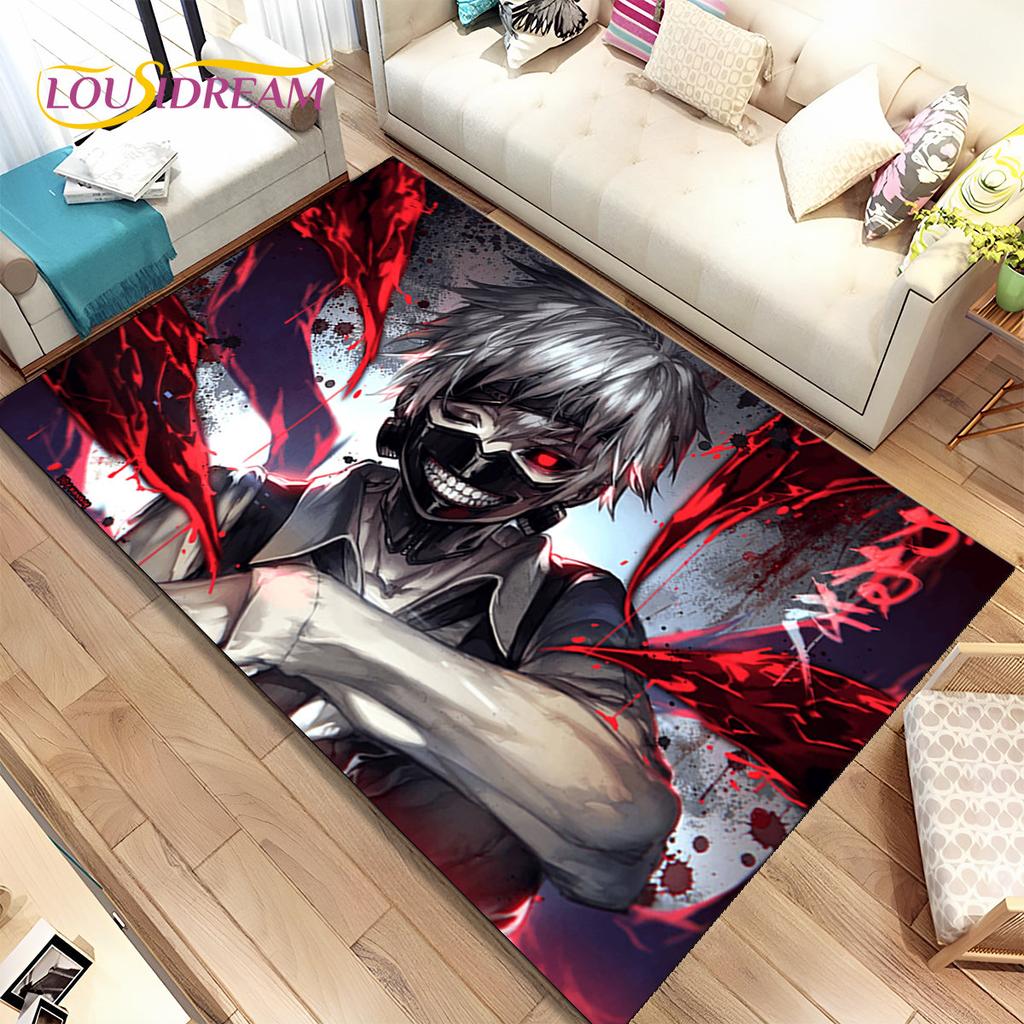Japan Anime Tokyo Ghoul Cartoon Area Rug,Carpet for Home Living Room Bedroom Sofa Doormat Kitchen Decor,kids Non-slip Floor Mat