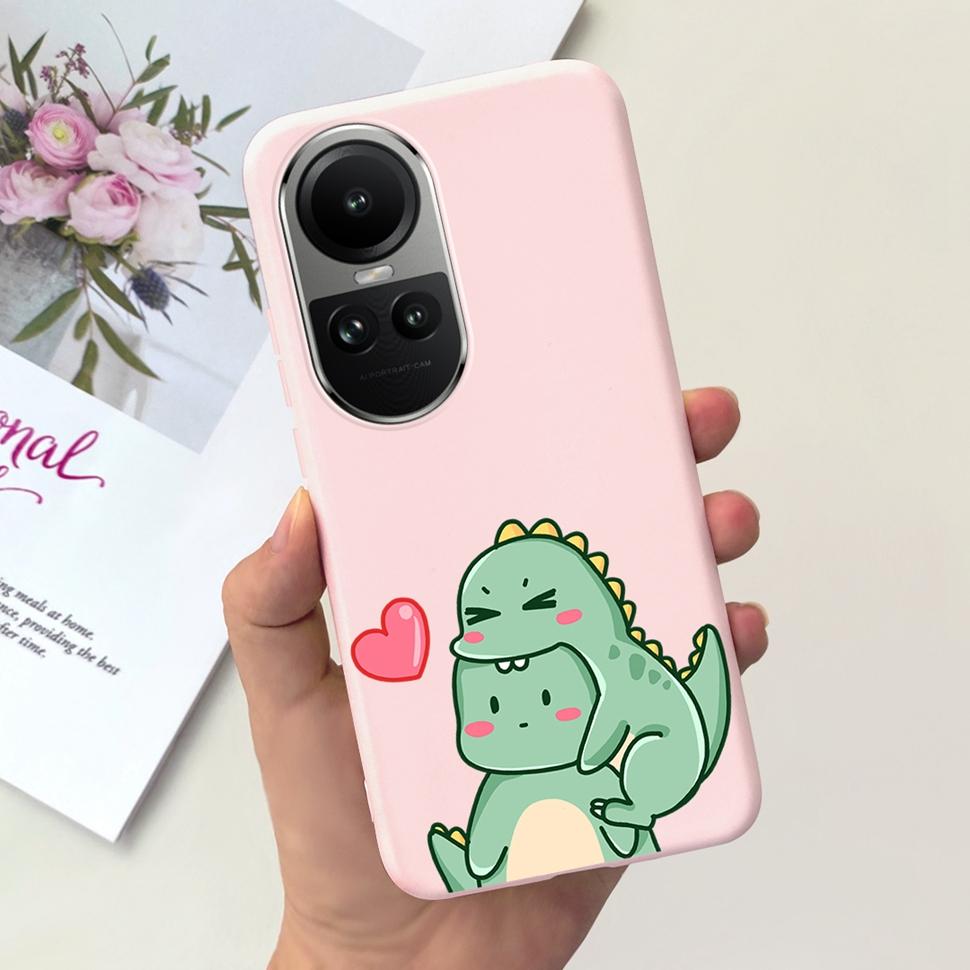 For Oppo Reno10 Case Luxury Colourful Painted Cover Soft Silicone Phone Case For Oppo Reno 10 Reno10 Pro 5G Back Cover Bumper